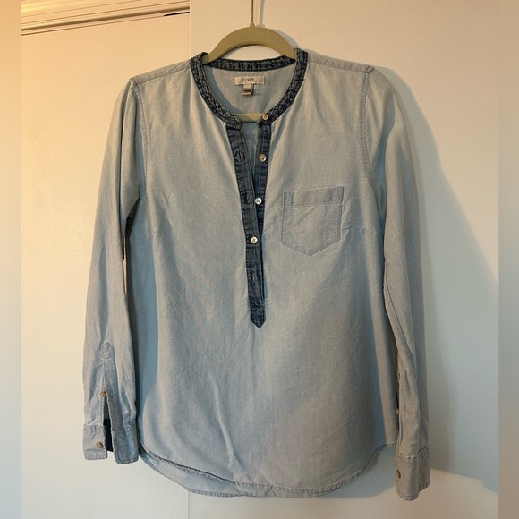 J. Crew Tops - J Crew Two Tone Henley